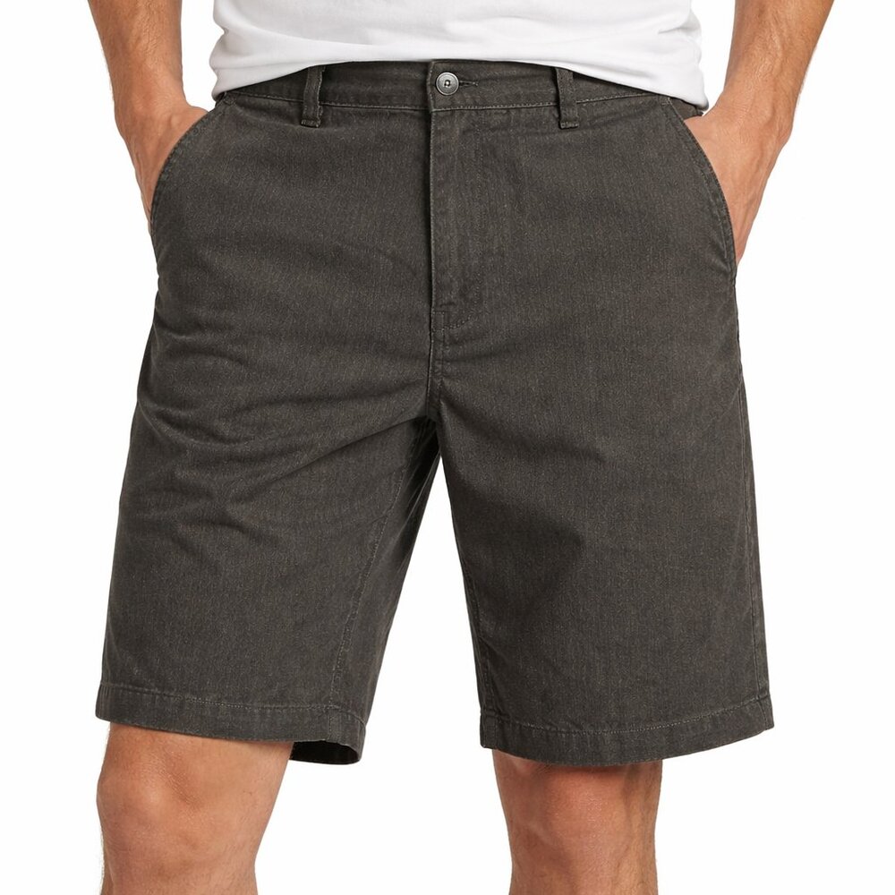 Volcom Flat Front Chino Shorts Charcoal Gray Size 36